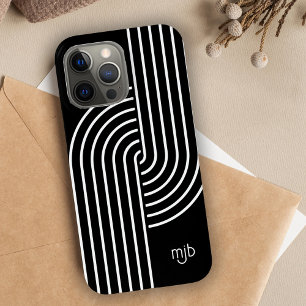 Cool Concentric Arch Retro Modern with Monogram Case-Mate iPhone 14 Pro Max Case