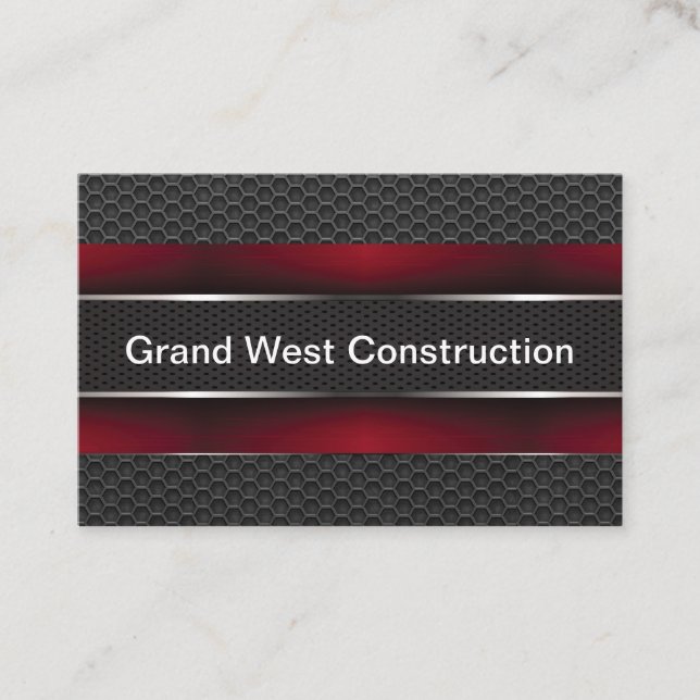Cool Construction Services Modern Business Cards (Front)