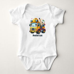 Cool Construction vehicle boys Baby Bodysuit