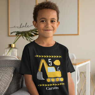 Cool Construction Vehicle Custom Kids Birthday T-Shirt