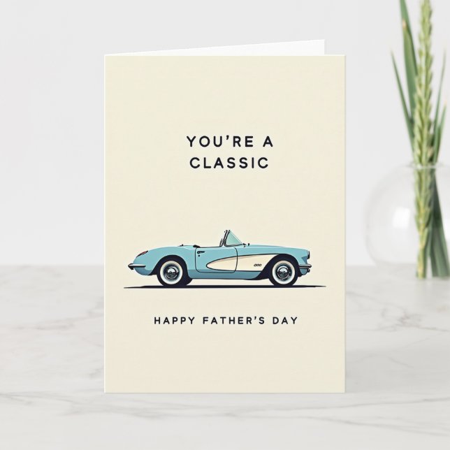 Cool Convertible Fathers Day Card (Front)