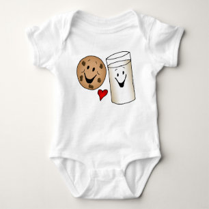 Cool Cookies and Milk Friends Cartoon Baby Bodysuit