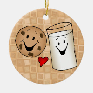 Cool Cookies and Milk Friends Cartoon Ceramic Tree Decoration