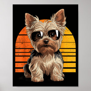 Cool cool yorkie mum dad gift vintage dog owners  poster