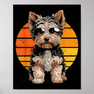 Cool cool yorkipoo mum dad gift vintage dog owners poster