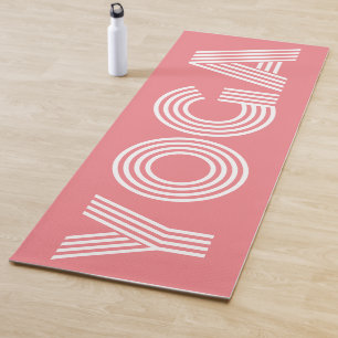 Cool coral pink yoga mat for workouts