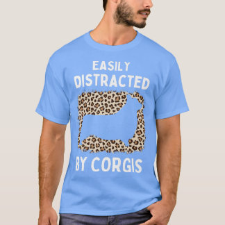 Cool Corgi Lovers Dog Design Leopard Girls Funny C T-Shirt