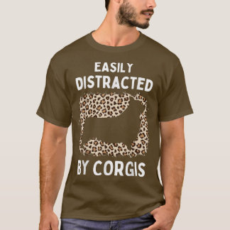 Cool corgi lovers dog design leopard girls funny c T-Shirt