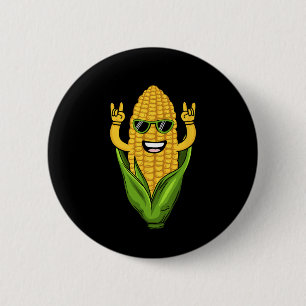 Cool Corn Art Men Women Farmer Dancing Corn On Cob 6 Cm Round Badge