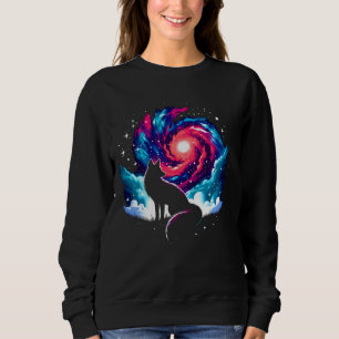 Cool Cosmic Fox Galaxy Graphic Space Art Sweatshirt