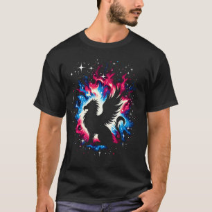 Cool Cosmic Griffin Galaxy Graphic Space Art T-Shirt
