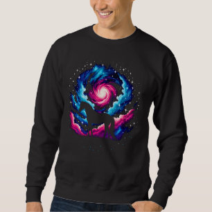 Cool Cosmic Horse Galaxy Graphic Space Art Sweatshirt