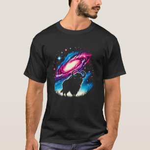Cool Cosmic Takin Galaxy Graphic Space Art T-Shirt