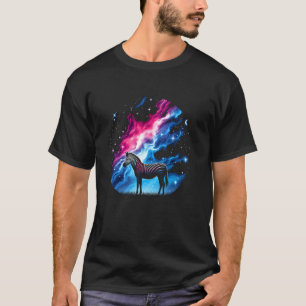 Cool Cosmic Wolf Galaxy Graphic Space Art T-Shirt