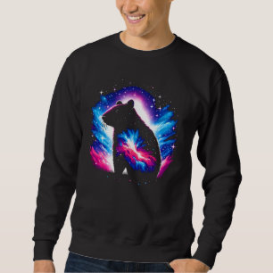 Cool Cosmic Wombat Galaxy Graphic Space Art Sweatshirt