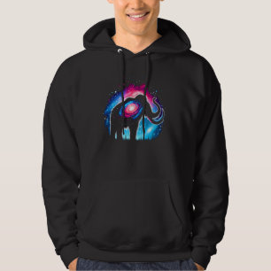 Cool Cosmic Woolly Mammoth Galaxy Graphic Space Ar Hoodie