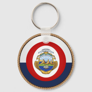 Cool Costa Rica Flag Seal Key Ring