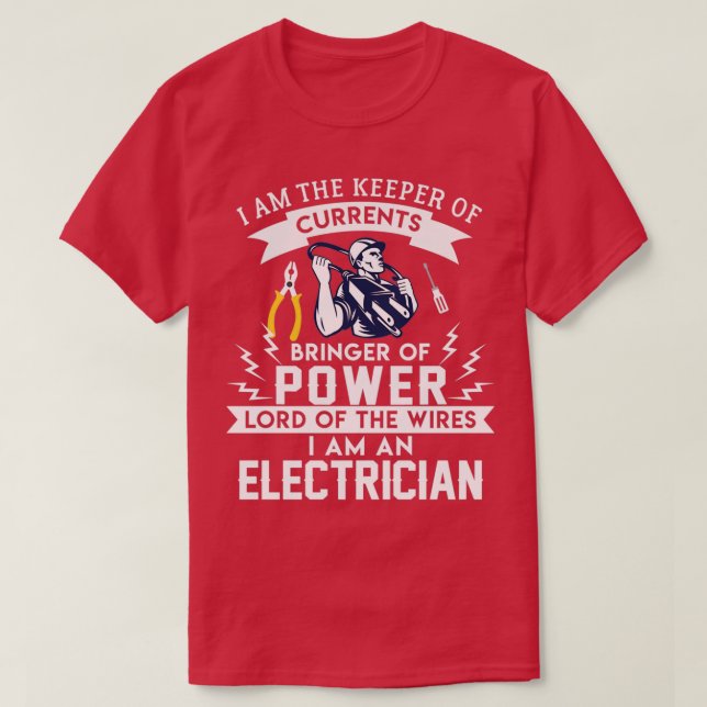 Cool Costume For Electrician  T-Shirt (Design Front)