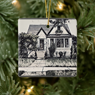 Cool Cottage House Ornament