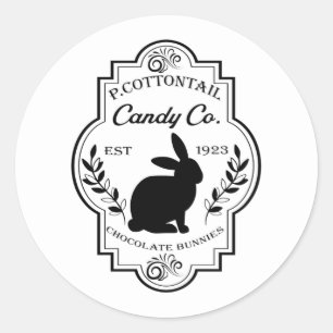 Cool cottontail candy company Easter Classic Round Sticker