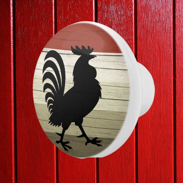 cool Country rooster kitchen Ceramic Knob (Creator Uploaded)