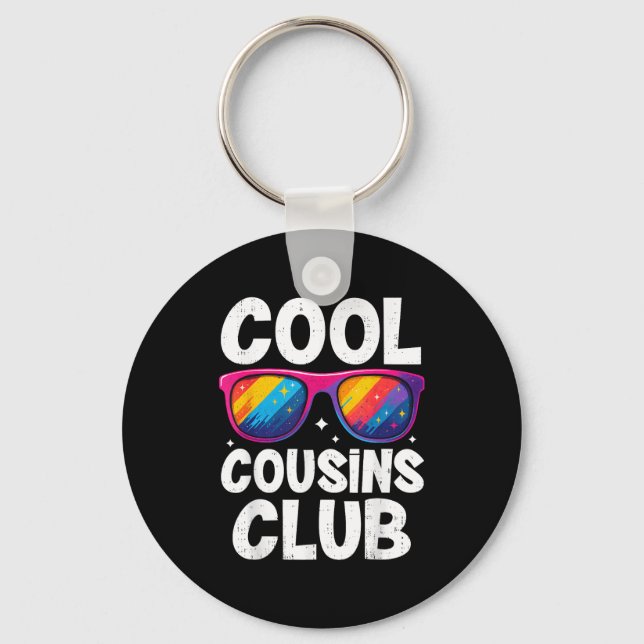 Cool Cousins Club Family Matching Funny Cousin Squ Key Ring (Front)
