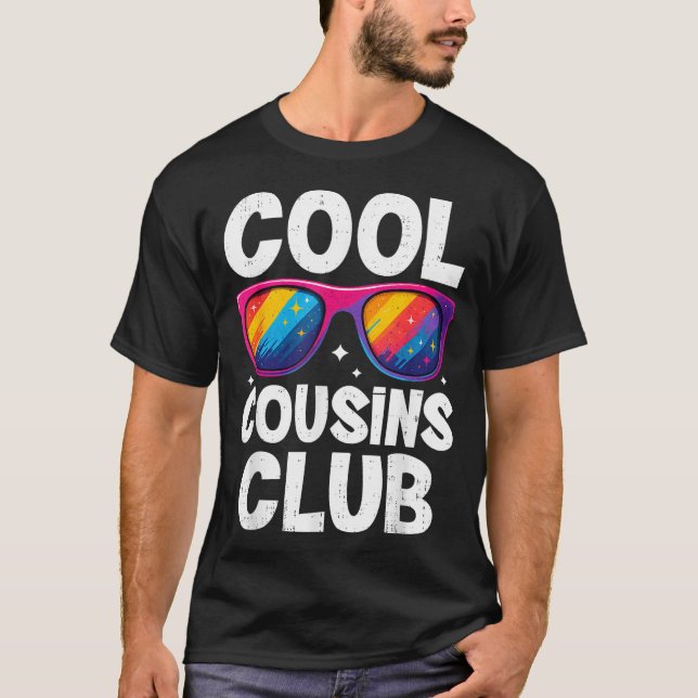 Cool Cousins Club Family Matching Funny Cousin Squ T-Shirt (Front)