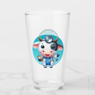 Cool cow Doctor add monogram Glass