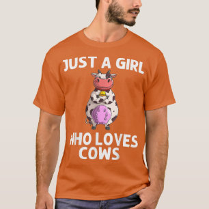 Cool Cow For Girls Kids Cow Farmer Whisperer Dairy T-Shirt