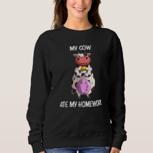 Cool Cow For Kids Boys Cow Farmer Whisperer Dairy Sweatshirt