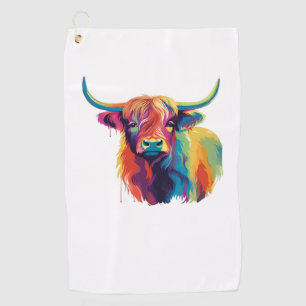Cool Cow in the Meadow Classic T-Shirt Golf Towel