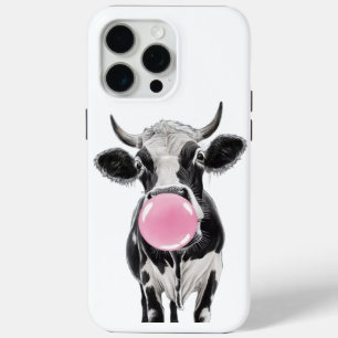 “Cool Cow with Bubblegum” iPhone 15 Pro Max Case