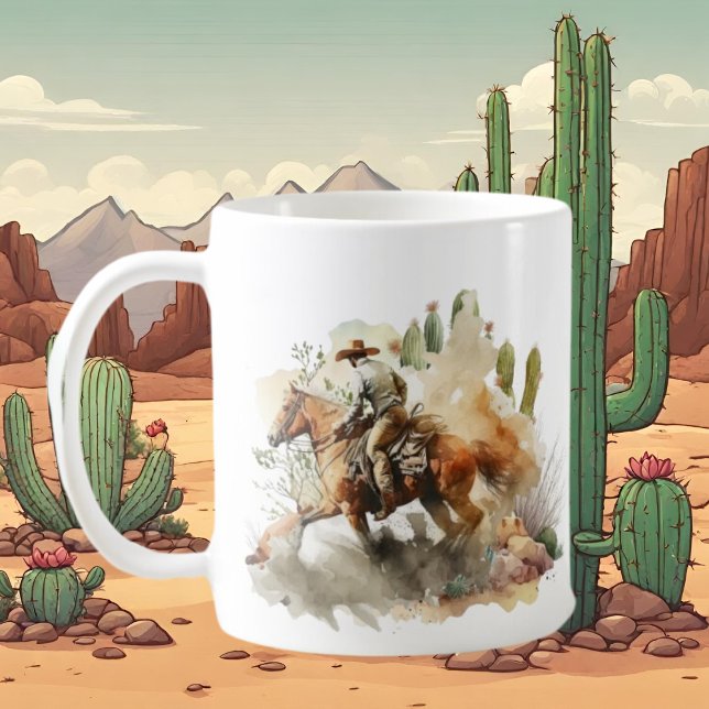 cool cowboy lovers add monogram coffee mug (Creator Uploaded)