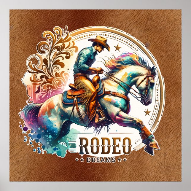 Cool Cowboy Rodeo dreams Poster (Front)