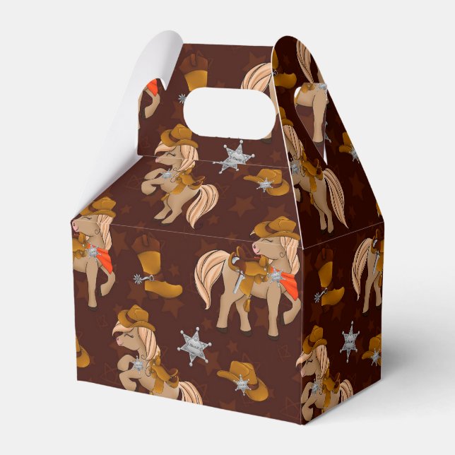 cool cowboy sheriff horse tiled favour box (Front Side)