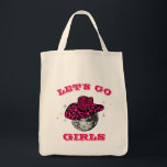 Cool Cowgirl  Bachelorette Party  Gift Tote Bag<br><div class="desc">Celebrate the begining of your new life with a joyful and trendy design specially created for a fun bachelorette party. Pink and glittery cowgirl hat on a disco ball. You can customise it with your name. This item is a part of the '' Pink DISCO Bride '' collection where you...</div>