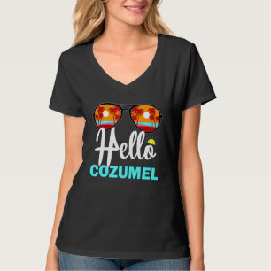 Cool Cozumel Mexico Island Summer Vacation Sunset T-Shirt