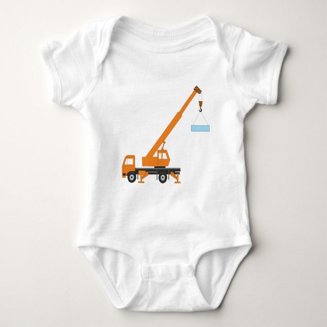 Cool Crane Boy Gift Idea Baby Bodysuit (Front)
