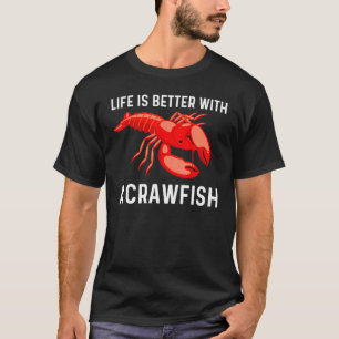 Cool Crawfish Art For Men Women Lobster Crawdad Bo T-Shirt