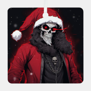 Cool Creepy Anime Cartoon Santa Skull Zombie Demon Metal Tree Decoration