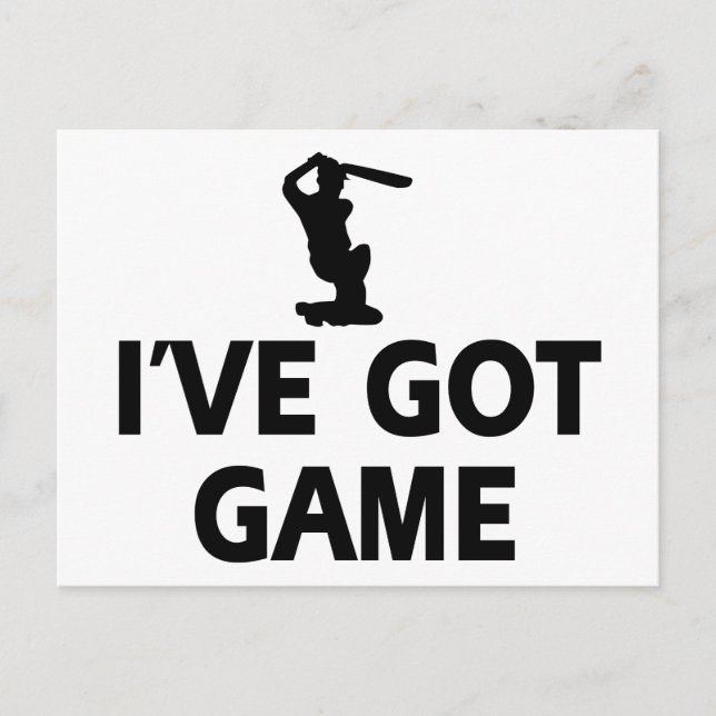 cool cricket designs postcard (Front)