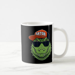 Cool Crocodile Animal Gator Graphic With Cap And S Coffee Mug