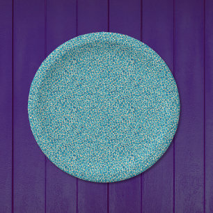  Cool Crocodile Skin Teal Texture Swamp Party Paper Plate