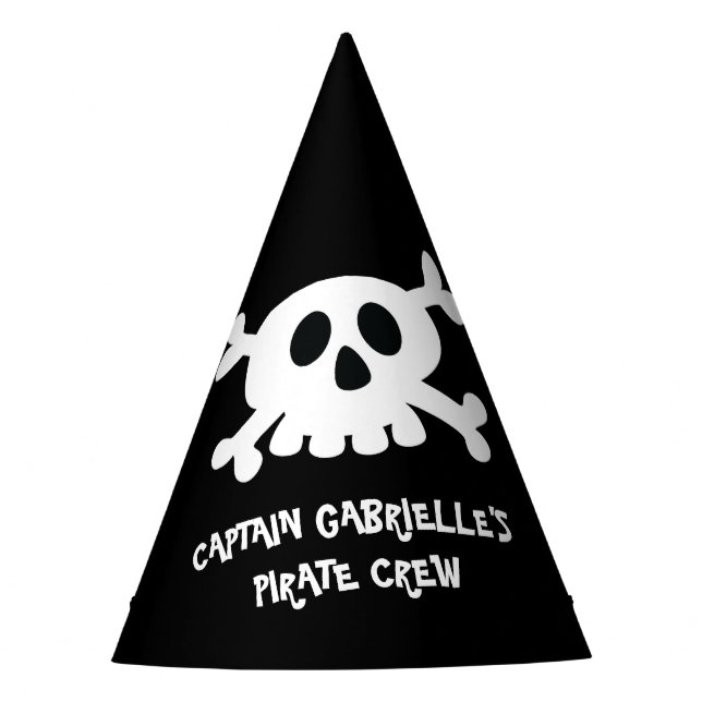 Cool Crossbone Pirate Party Hat (Front)