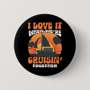 Cool Cruise Art Cruise Ship Couple Family Vacation 6 Cm Round Badge