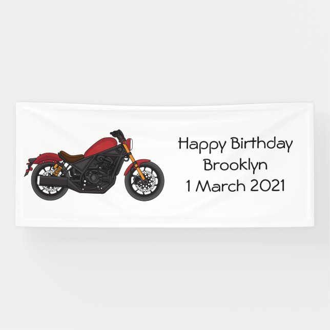 Cool cruiser style motorcycle banner (Horizontal)