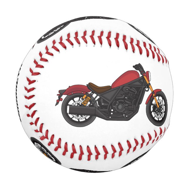 Cool cruiser style motorcycle baseball (Front Left)