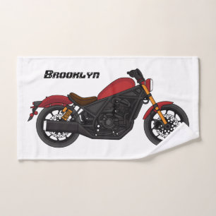 Cool cruiser style motorcycle bath towel set