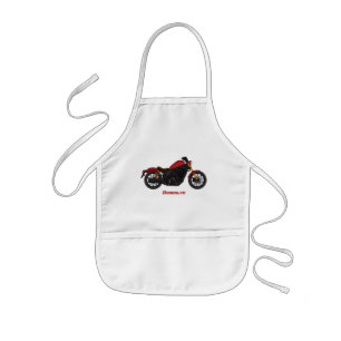 Cool cruiser style motorcycle  kids apron