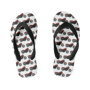 Cool cruiser style motorcycle kid's jandals
